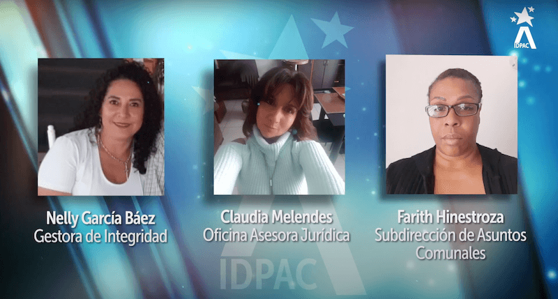 Nelly García Báez  	Profesional Universitario, Claudia Marcela Meléndez , Farith Esther Hinestroza García  	Profesional Universitario Guevara  	Secretaria Ejecutiva, 