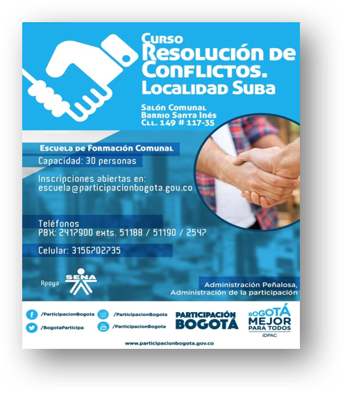 INICIARÁ CURSO PARA FORTALECER LA CONVIVENCIA EN LAS ORGANIZACIONES COMUNALES EN SUBA 