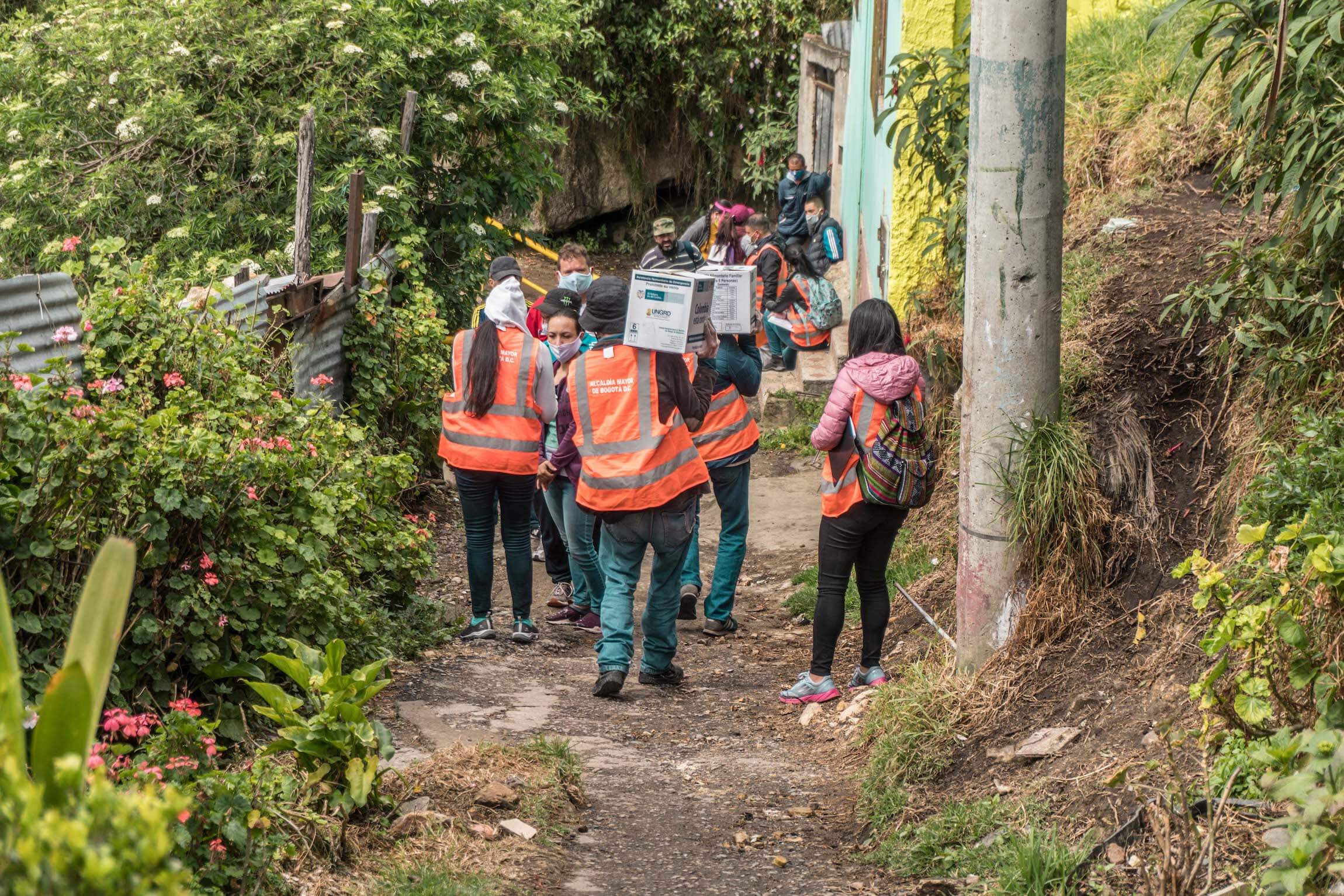 Usaquén recibe ayudas alimentarias, la solidaridad en Bogotá no se detiene