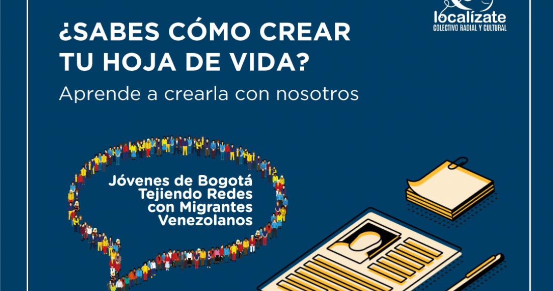 Inscríbete a los talleres del proyecto ‘Jóvenes de Bogotá tejiendo redes con migrantes venezolanos’