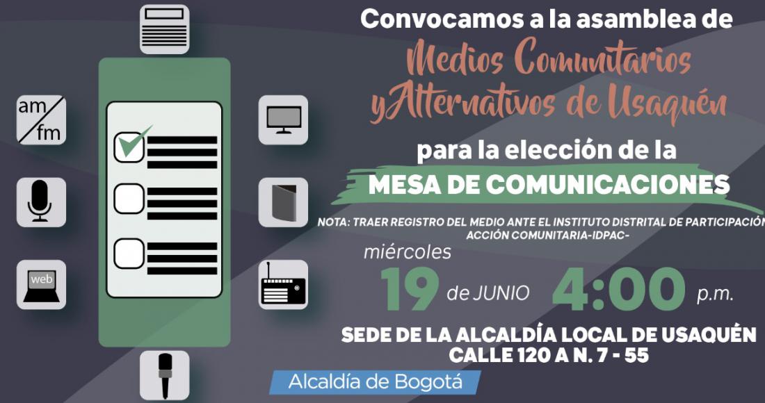 Abierta convocatoria para conformar la Mesa de Medios Comunitarios y Alternativos de Usaquén