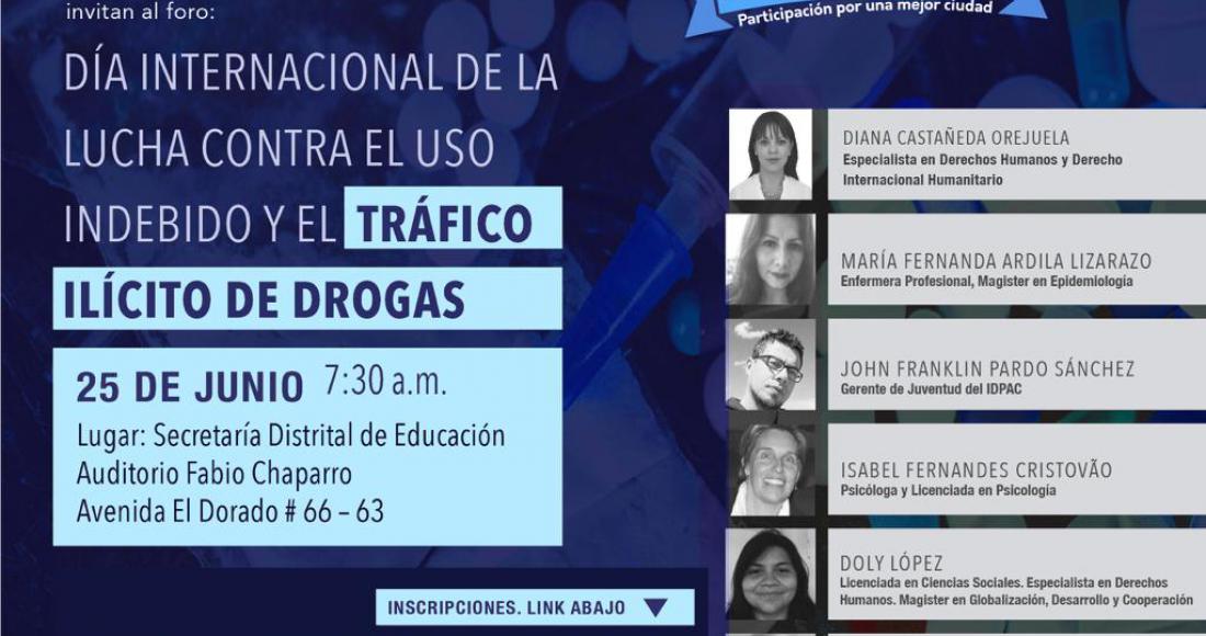 Participe del foro sobre el ‘Día Internacional de la Lucha Contra el Uso Indebido y Tráfico Ilícito de Drogas’