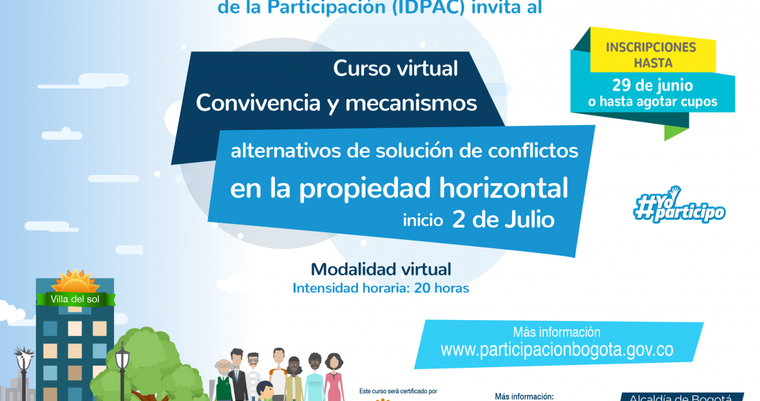 Abiertas inscripciones para curso virtual ‘Convivencia y Solución de Conflictos en la Propiedad Horizontal’