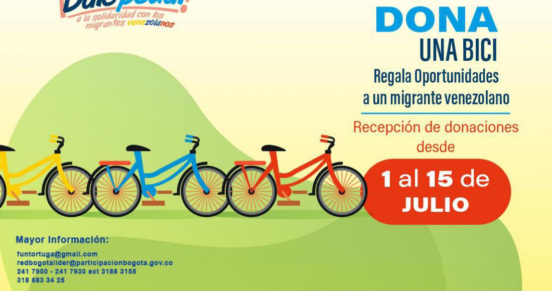 Dona una bici y brinda una oportunidad a un migrante venezolano