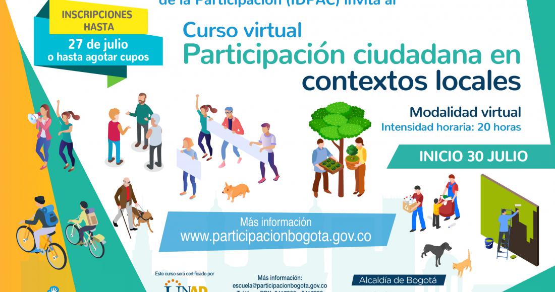 Inscripciones abiertas para el curso virtual ‘Participación Ciudadana en Contextos Locales’