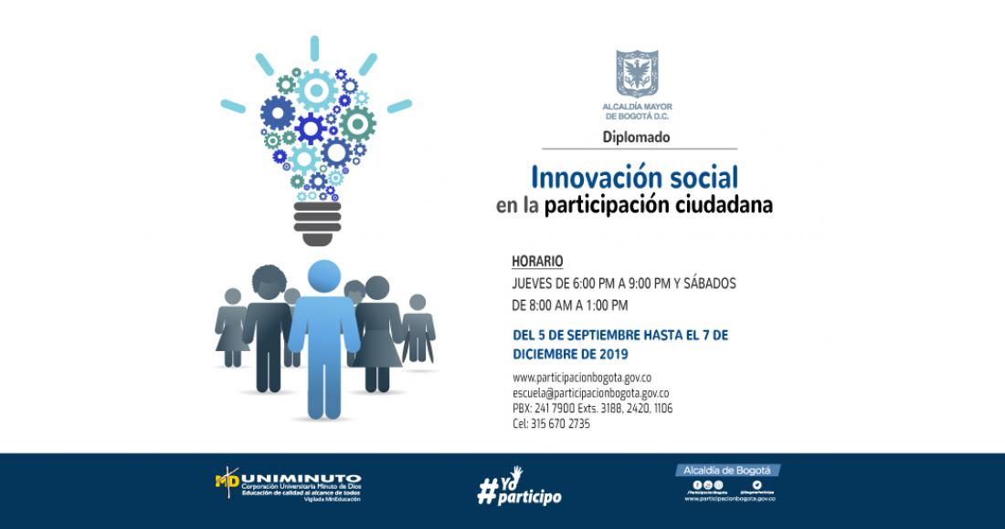 Abiertas las inscripciones para diplomado ‘Innovación Social en la Participación Ciudadana’