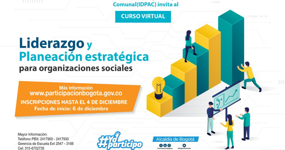 Abiertas inscripciones para curso virtual ‘Liderazgo y Planeación Estratégica para Organizaciones Sociales’