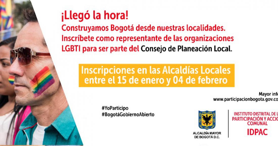 Invitamos a los sectores LGBTI a participar en los Consejos de Planeación Local