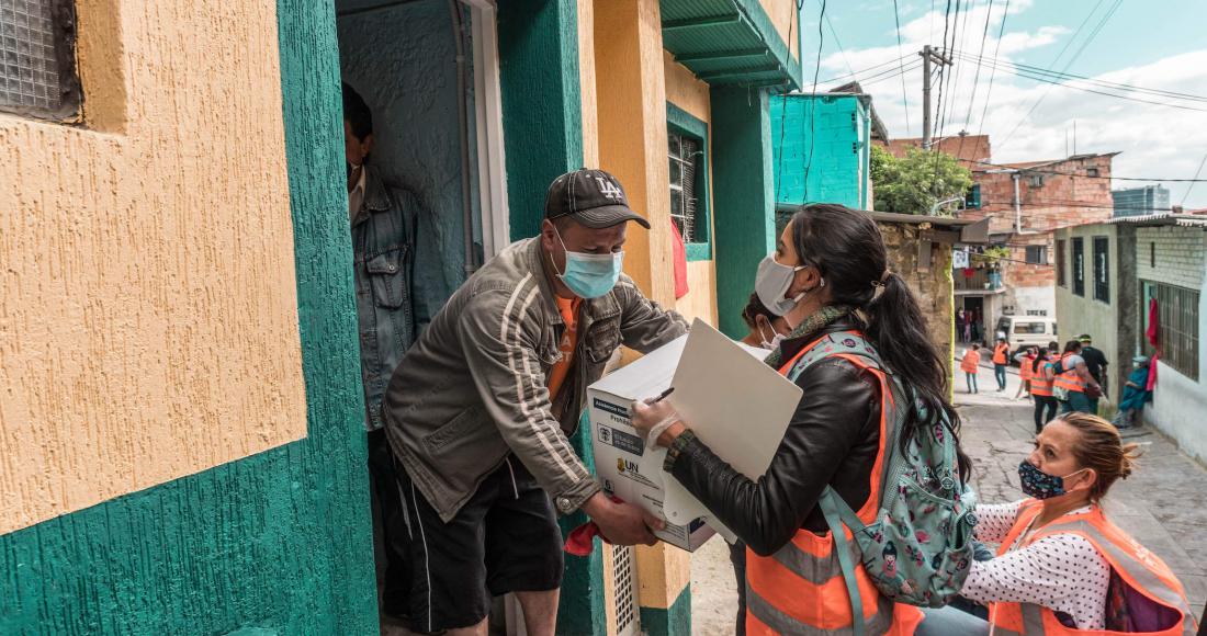 Usaquén recibe ayudas alimentarias, la solidaridad en Bogotá no se detiene