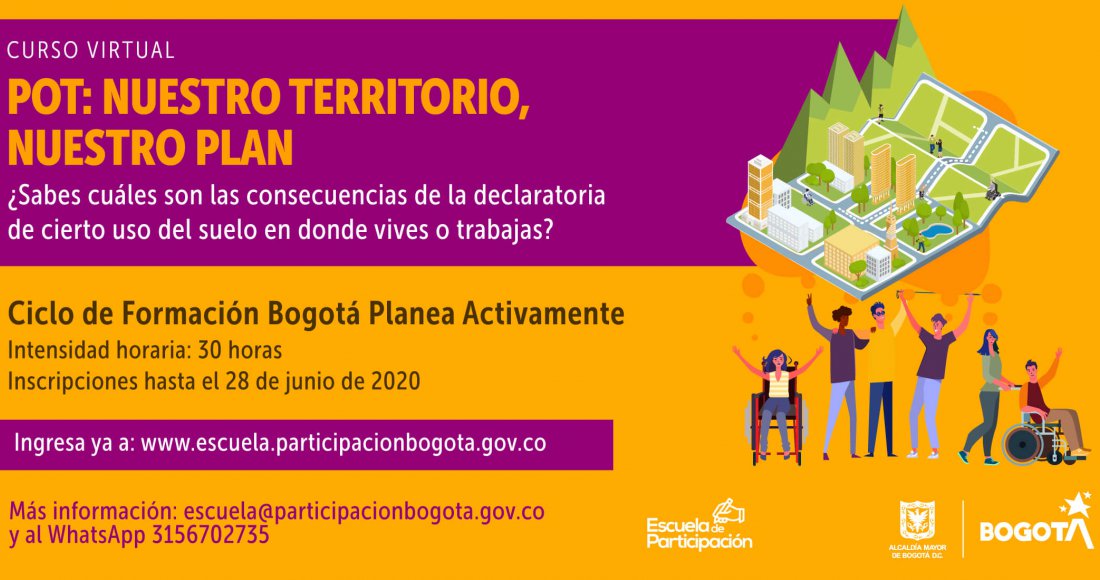 IDPAC ofrece nuevo curso virtual para aprender cómo se planea el POT