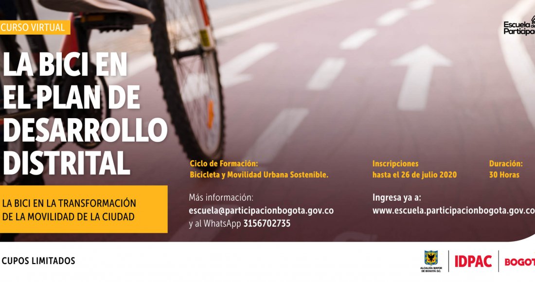 IDPAC lanza su 5.º ciclo de formación: ‘Bicicleta y Movilidad Urbana Sostenible’