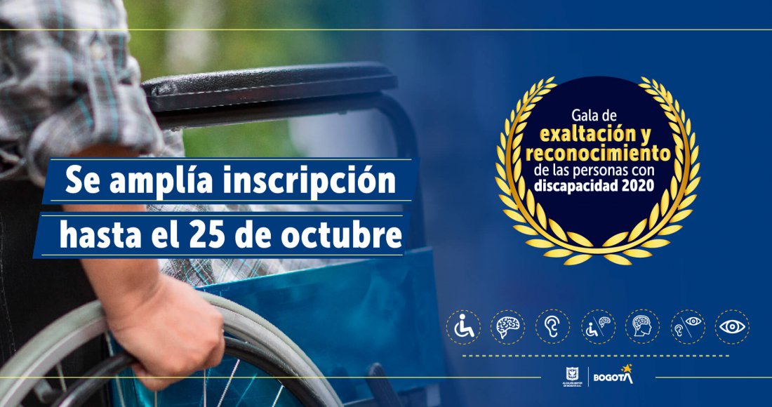 Se amplía plazo de inscripción para la Gala de Exaltación y Reconocimiento de las personas con discapacidad