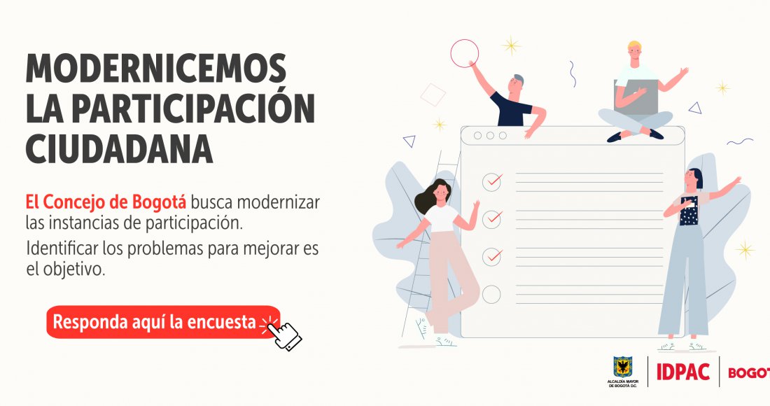 Participa de la encuesta y Modernicemos la Participación 