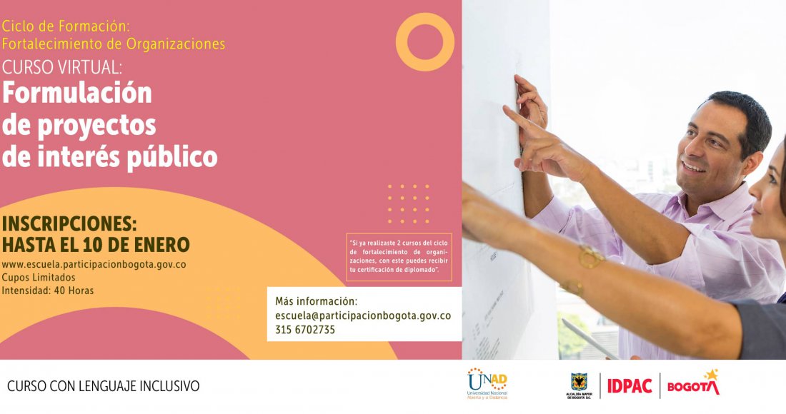 UNAD e IDPAC ofrecen curso virtual gratuito 