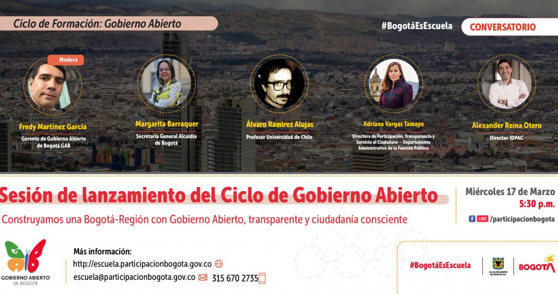 Escuela de Participación del IDPAC abre el ciclo de Formación de Gobierno Abierto 