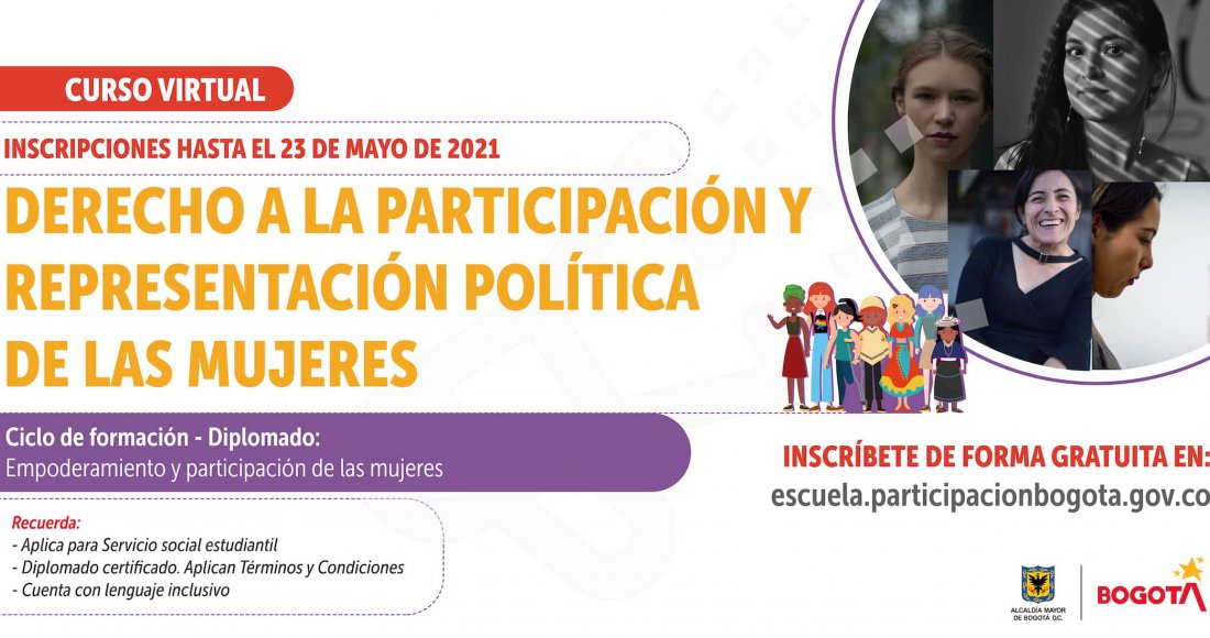 ‘Derecho a la Participación y Representación Política de las Mujeres’: nuevo curso de la Escuela de Participación del IDPAC