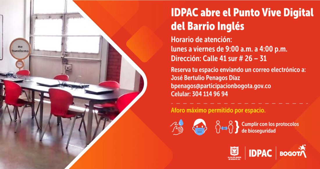 IDPAC abre el Punto Vive Digital del Barrio Inglés