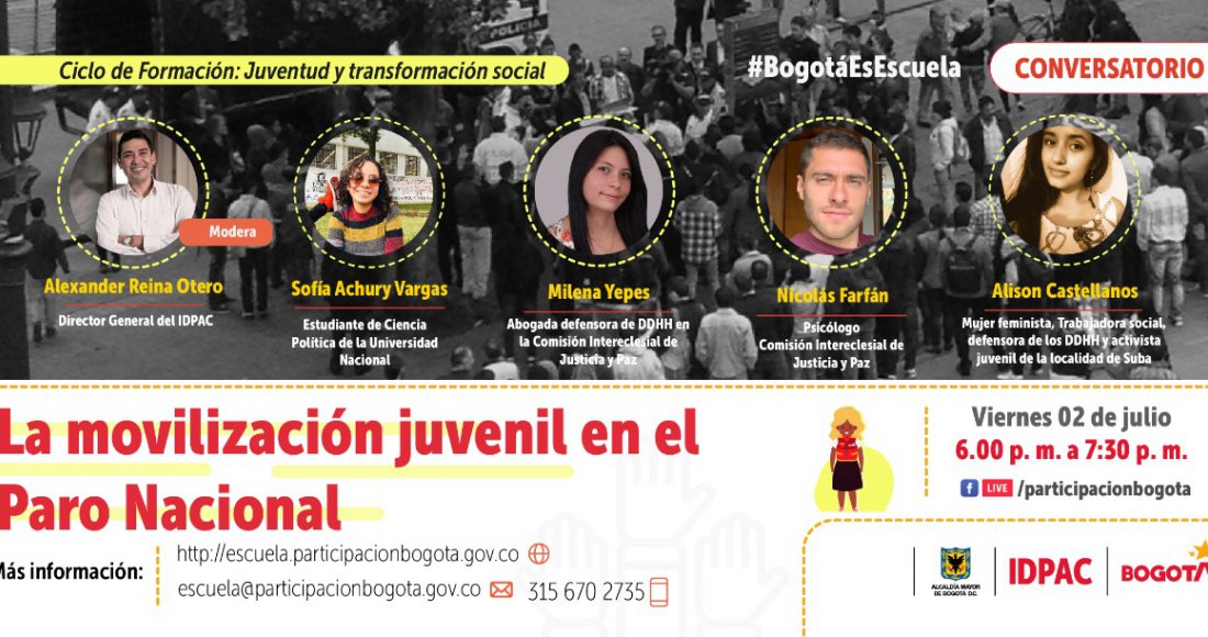 IDPAC abre el curso Movimientos Sociales Juveniles y Participación Social y Política