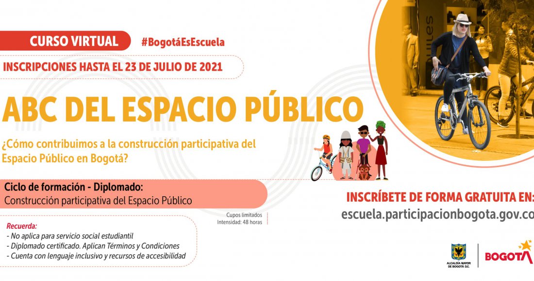 Abiertas las inscripciones para el curso virtual: ABC del Espacio Público