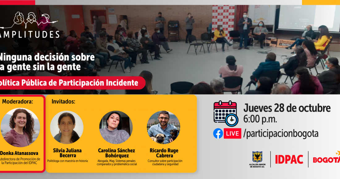 Política Pública de Participación Incidente: nuevo Facebook Live de ‘Amplitudes’