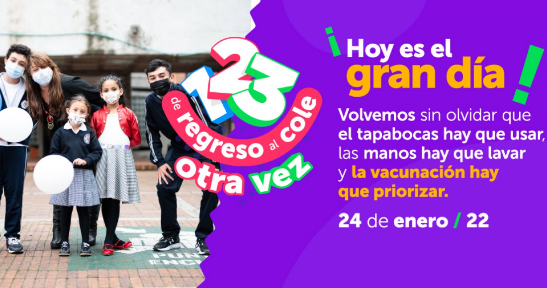 Vacuna, el útil más importante: Este 24 de enero, estudiantes regresan a clases