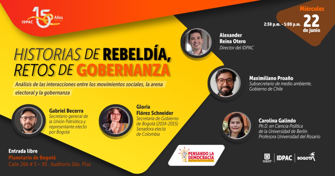 IDPAC REALIZA CONVERSATORIO: HISTORIA DE REBELDÍA, RETOS DE GOBERNANZA