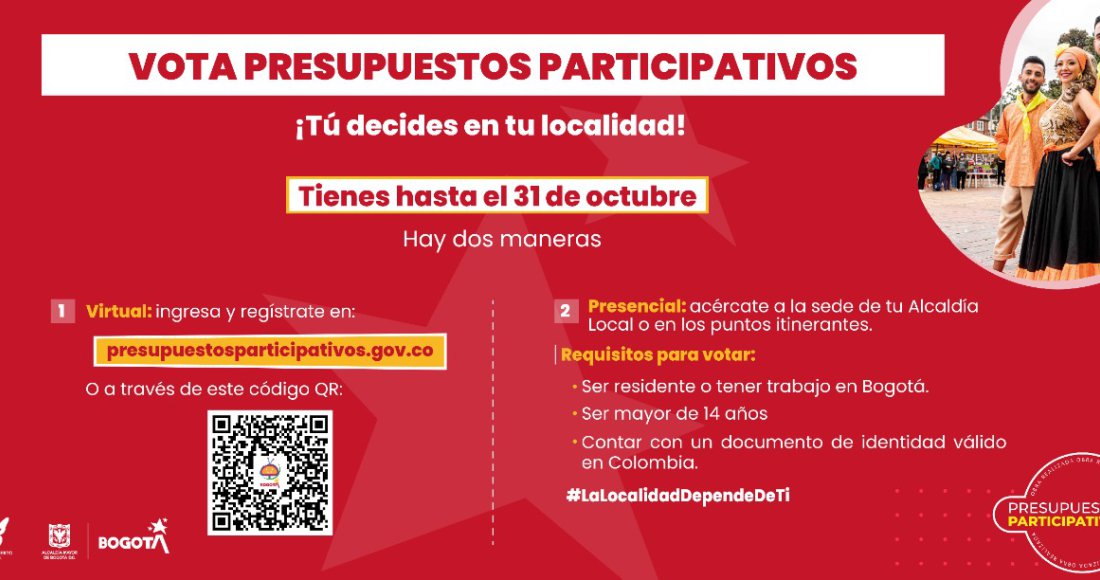 ¡LLEGÓ EL MOMENTO PARA VOTAR LOS PRESUPUESTOS PARTICIPATIVOS!