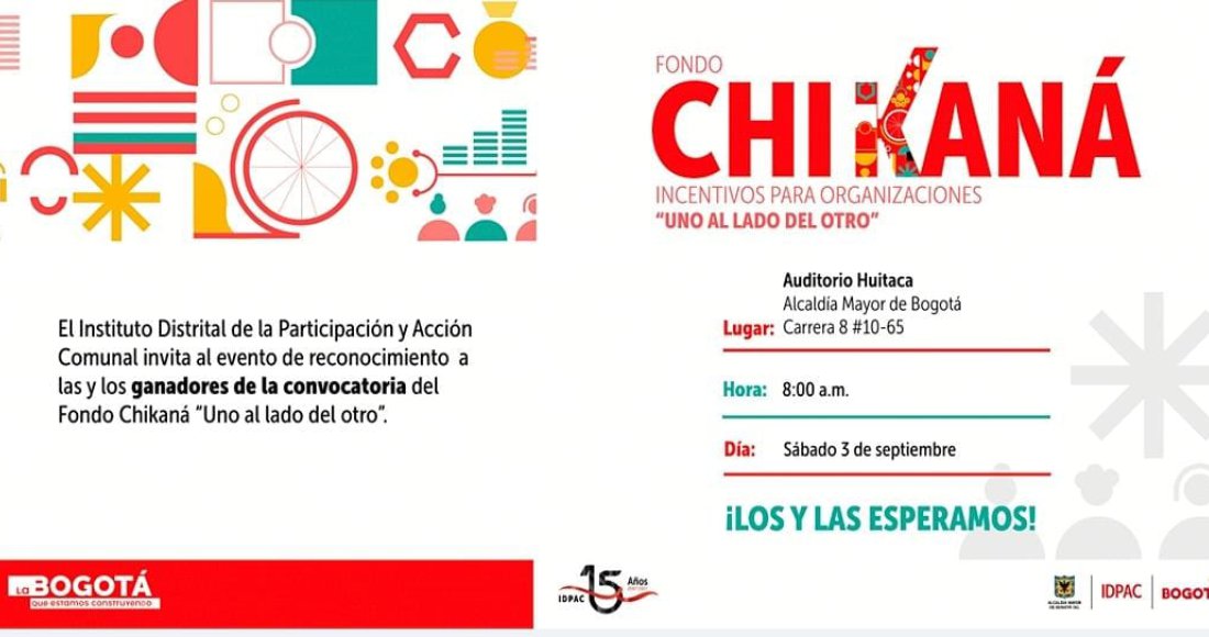 LAS ORGANIZACIONES SOCIALES TIENEN EN CHIKANÁ UN ALIADO PARA PROMOVER LA PARTICIPACIÓN EN BOGOTÁ