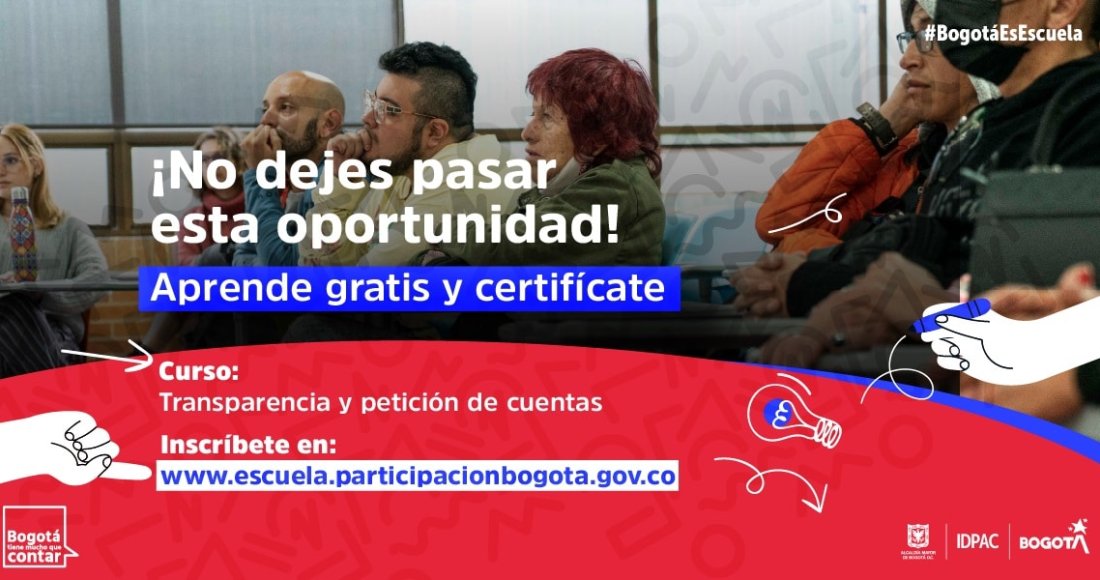 Aprenda a ejercer control social a lo público con el curso: Transparencia y peticion de cuentas