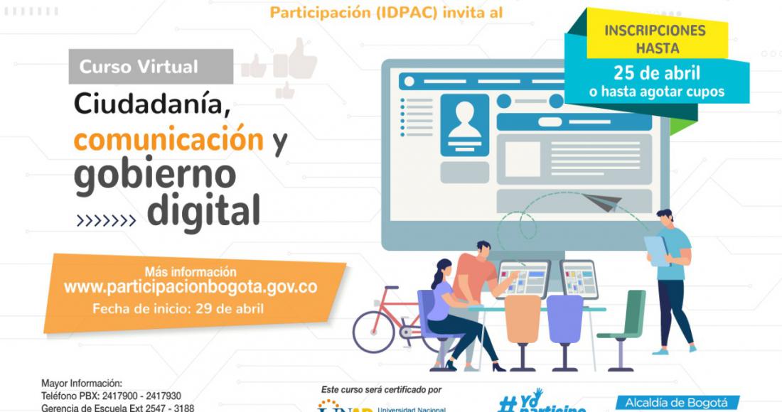 Abiertas inscripciones para curso virtual Ciudadanía, Comunicación y Gobierno Digital