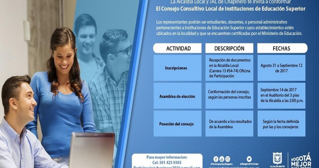 Inscripciones al Consejo Consultivo Local de Instituciones de Educación Superior 