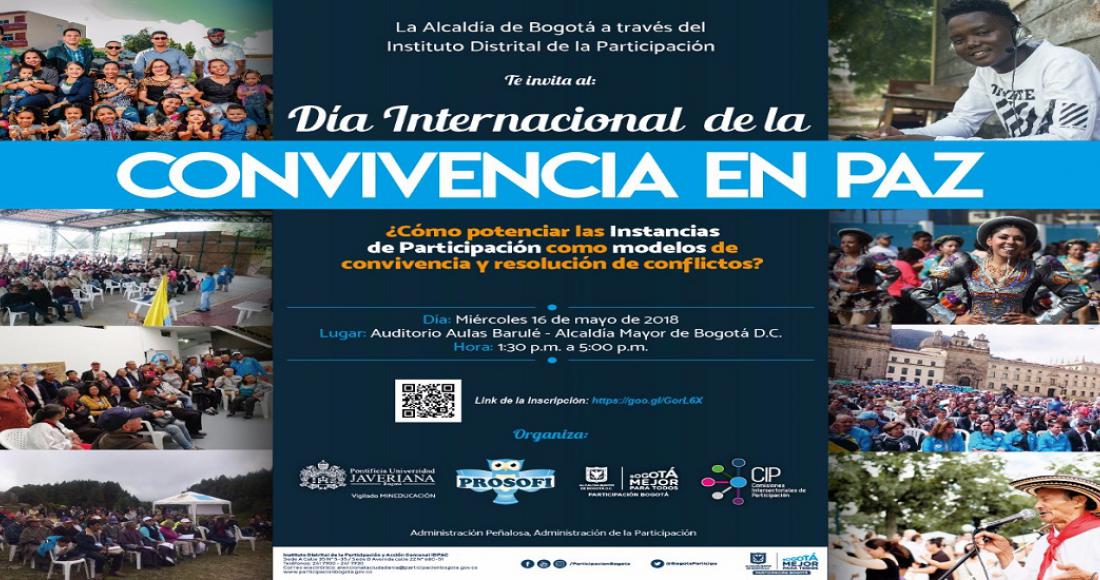 Abiertas inscripciones para la conmemoración  del  ‘Día Internacional de la Convivencia en Paz’