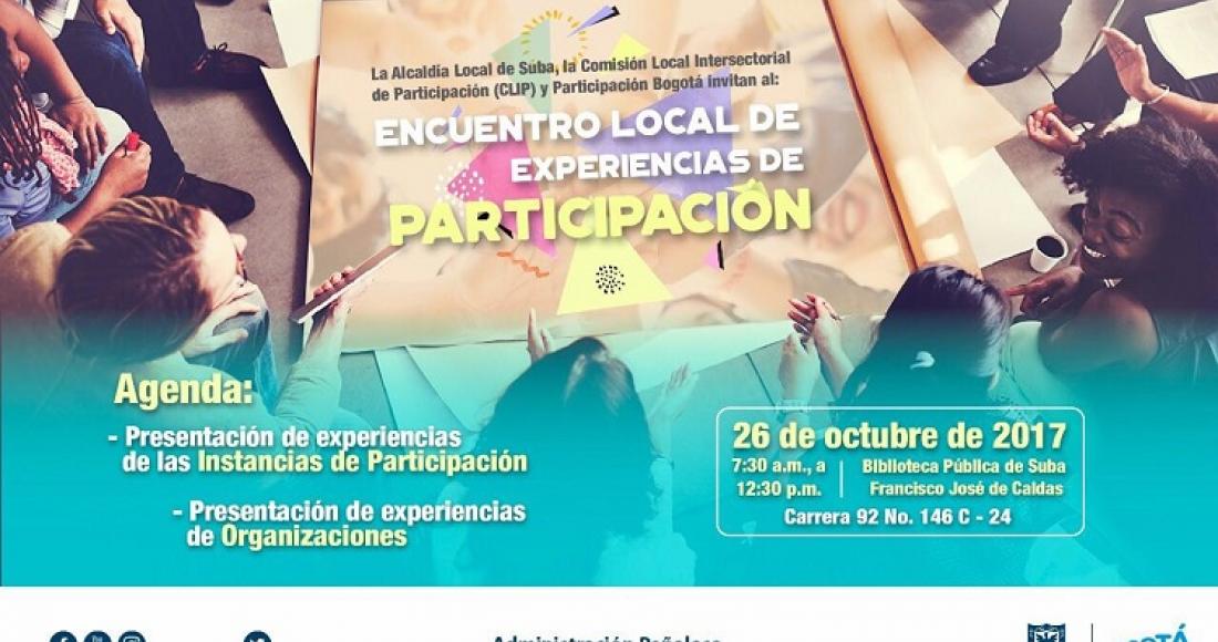 Suba será escenario del Encuentro Local de Experiencias de Participación