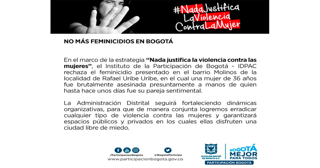 Nada Justifica la Violencia Contra la Mujer