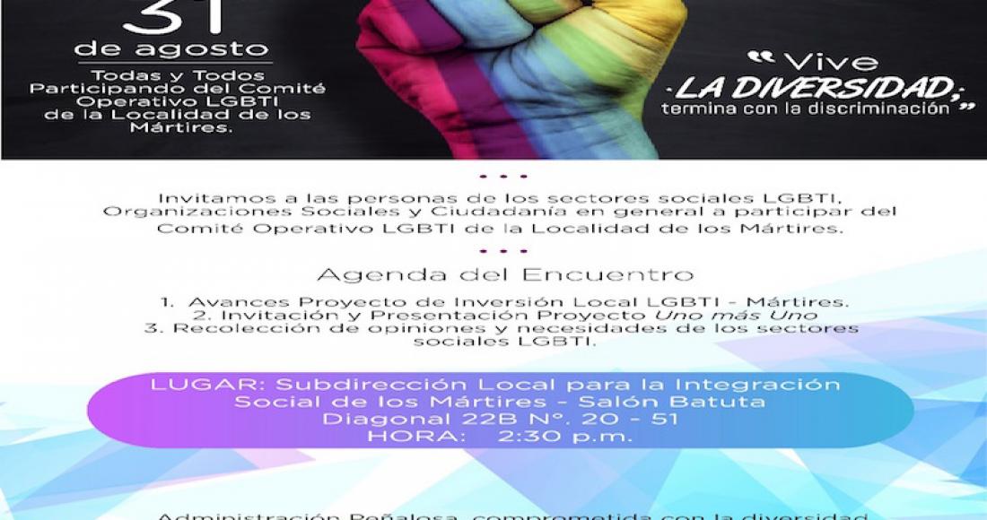 Feria de Conocimientos y Saberes LGBTI, en la localidad Los Mártires