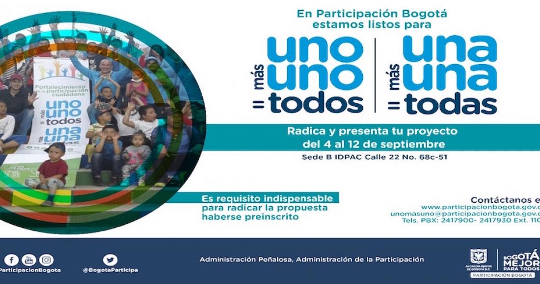 Postula tu iniciativa en el modelo de participación 'un@ más un@=tod@s 2017'