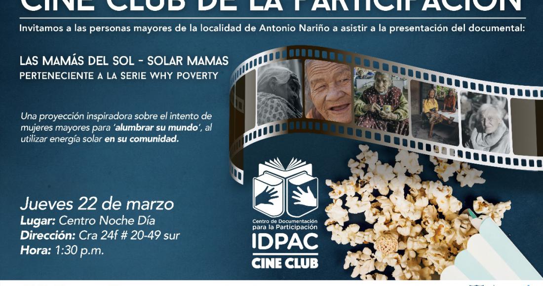 Personas Mayores de  Antonio Nariño, tienen una cita en el Cine Club de la Biblioteca de la Participación