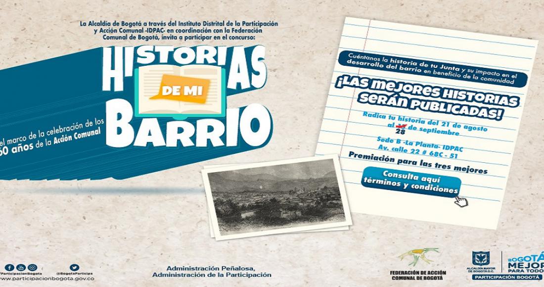 Inscríbase al concurso ‘Historias de mi Barrio’