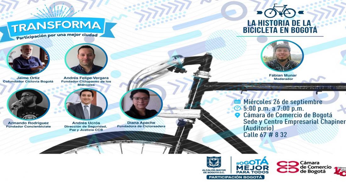 Asista al foro Transforma ‘La Historia de la Bicicleta en Bogotá’