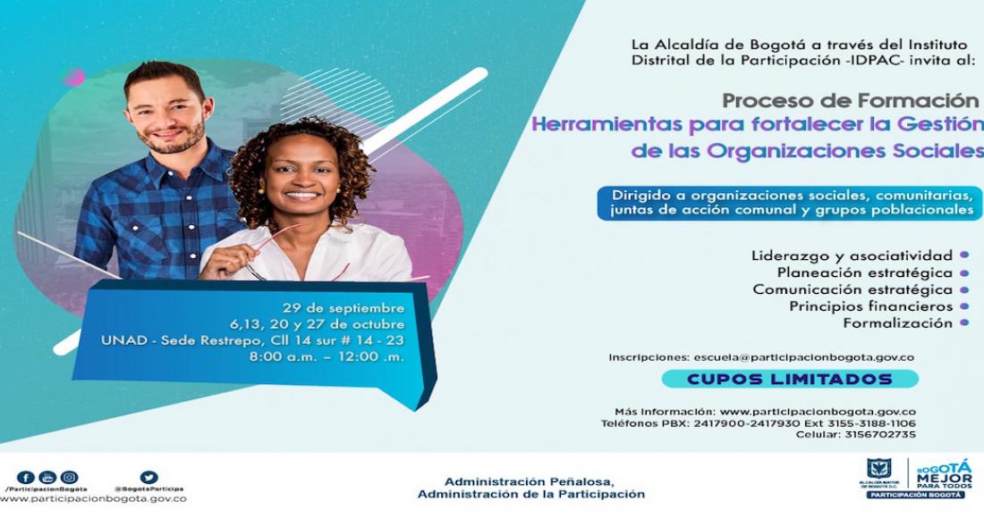 Quedan pocas horas para inscribirse al Curso de Fortalecimiento a las Organizaciones Sociales