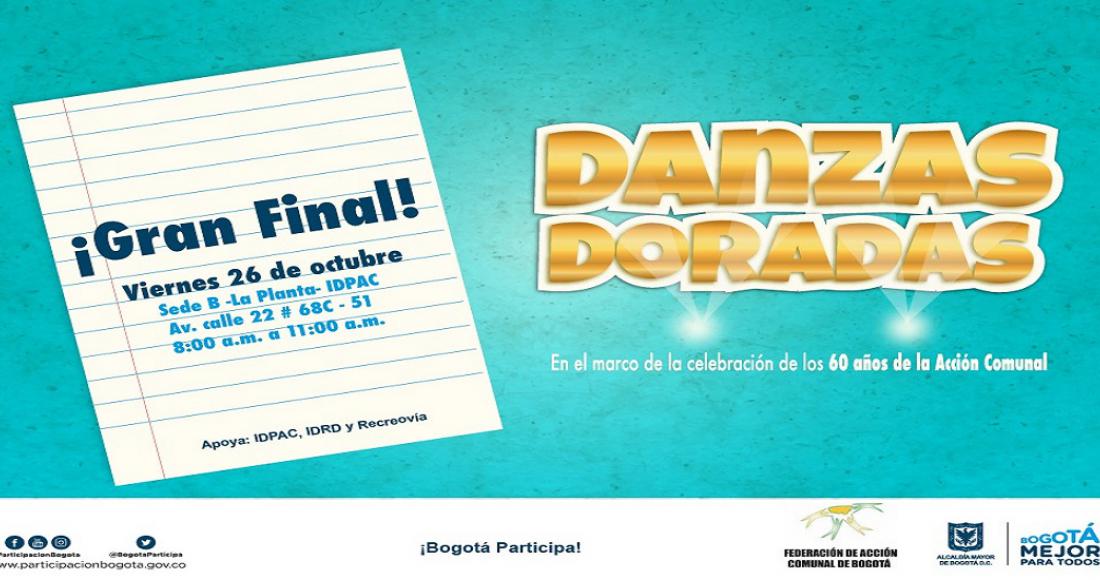 El viernes 26 de octubre se realizará la Gran Final de la convocatoria ‘Danzas Doradas’