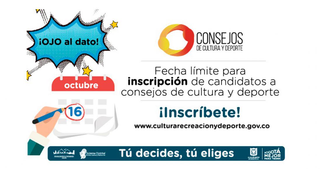 Hasta el 16 de octubre se pueden inscribir candidatos a las elecciones de los Consejos de Cultura y Deporte