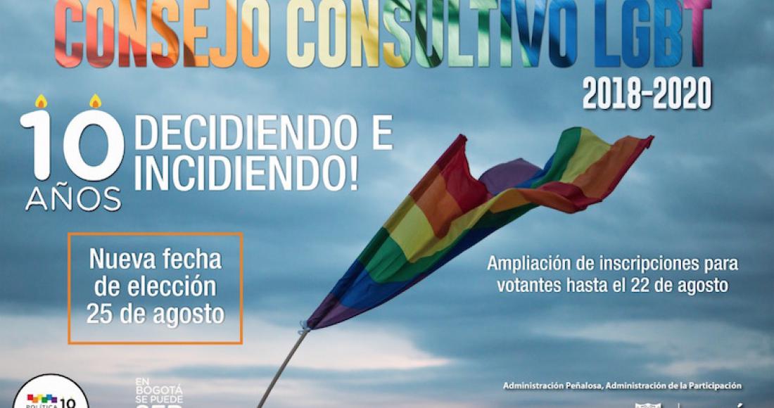 Abiertas inscripciones para aspirantes al Consejo Consultivo Distrital LGBT