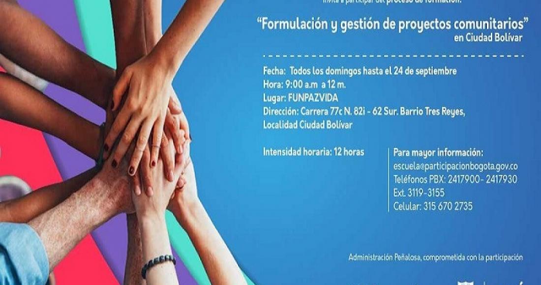 participa del curso 'Formulación y gestión de proyectos comunitarios'  en Ciudad Bolivar