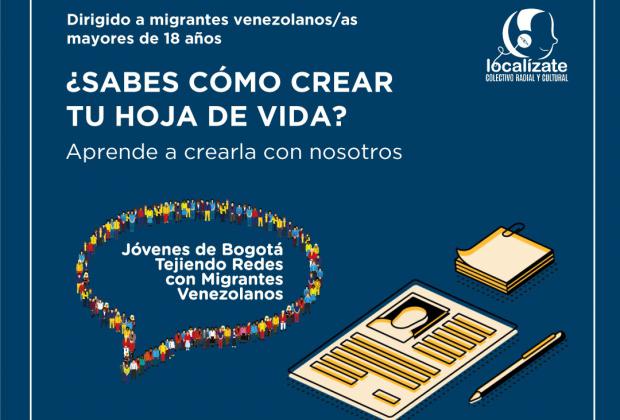 Inscríbete a los talleres del proyecto ‘Jóvenes de Bogotá tejiendo redes con migrantes venezolanos’