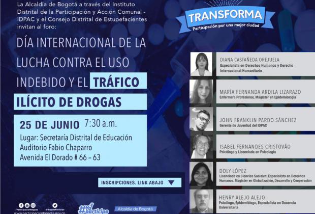 Participe del foro sobre el ‘Día Internacional de la Lucha Contra el Uso Indebido y Tráfico Ilícito de Drogas’