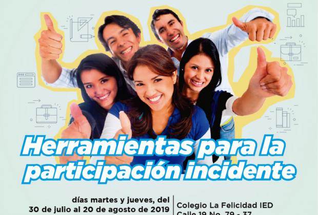 Colegio La Felicidad abre sus puertas a la comunidad para formación en herramientas de participación incidente