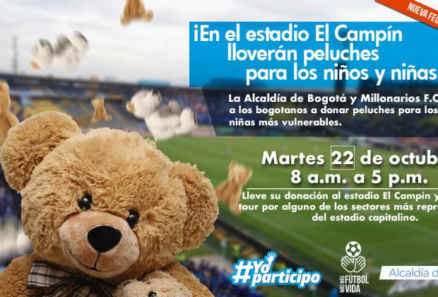 ¡Aún hay plazo! donemos un peluche para los niños y niñas vulnerables de Bogotá