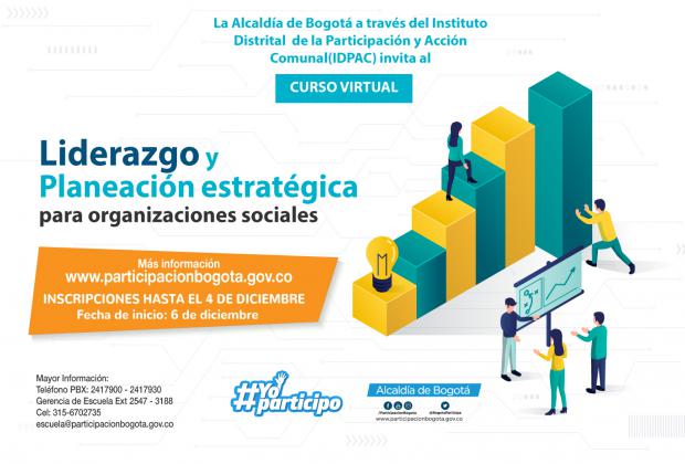 Abiertas inscripciones para curso virtual ‘Liderazgo y Planeación Estratégica para Organizaciones Sociales’