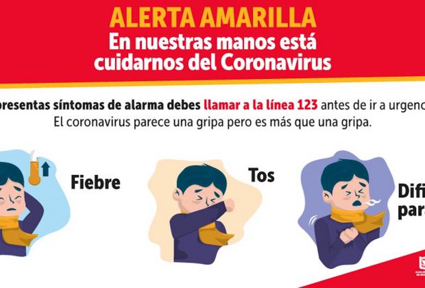 Alerta Amarilla en Bogotá por coronavirus COVID-19